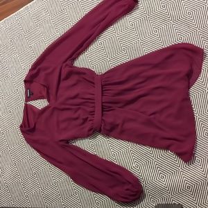 Express Pink/Magenta Longs Sleeve Dress